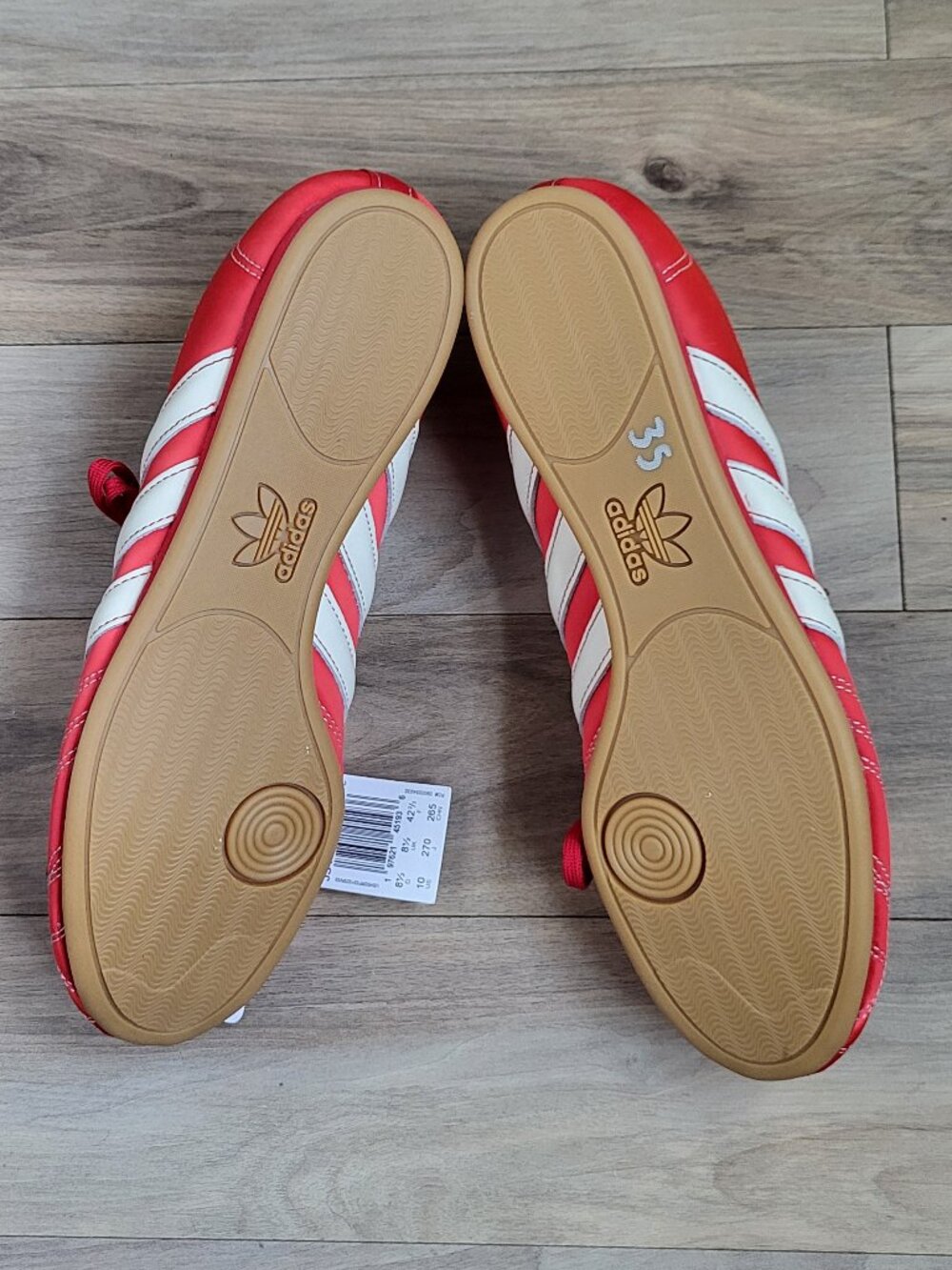 Adidas Red Taekwondo Retro Sneakers Size 10 - Picture 8 of 8